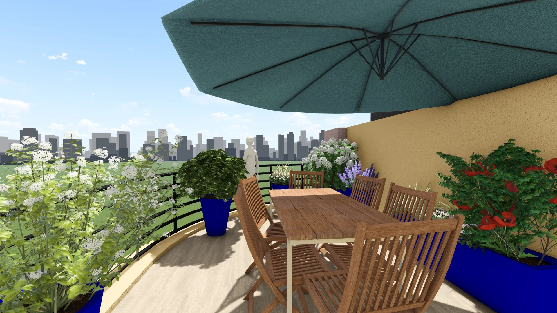 Etude d’aménagement paysager d’un toit-terrasse à Paris (95) (3)