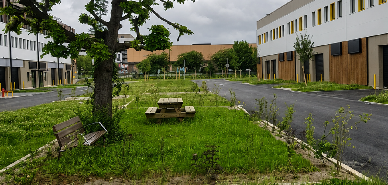 Végétalisation d’une zone d’activité, labellisée Ecojardin (94)