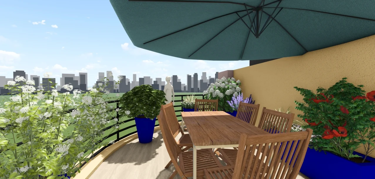 Etude d’aménagement paysager d’un toit-terrasse à Paris (95) (3)