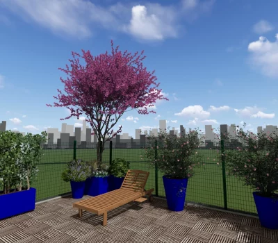 Etude d’aménagement paysager d’un toit-terrasse à Paris (95) (2)