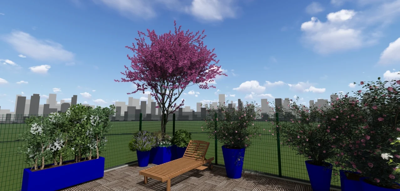 Etude d’aménagement paysager d’un toit-terrasse à Paris (95) (2)