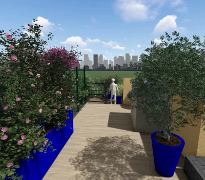 Etude d’aménagement paysager d’un toit-terrasse à Paris (95) (1)